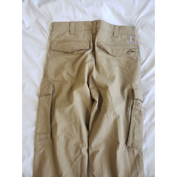 Carhartt Rugged Flex Relaxed Fit Canvas Cargo Work Pant Brown 32x32 BN3574-M - Picture 9 of 15